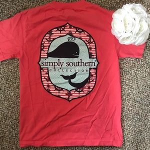 Like New Coral Simply Southern Shirt